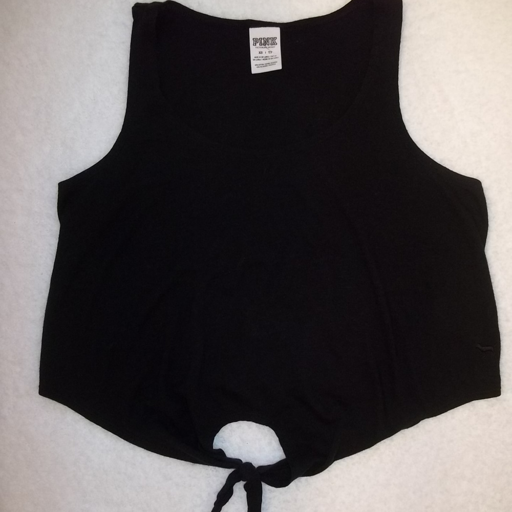 Victoria's Secret PINK Black Crop Top Size XS - Picture 2 of 6